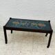 Vintage Coffee Table Ceramic and Solid Wood