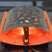 Vintage Brutalist copper wall sconce from Boréns, 1960s