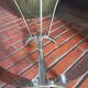 Porte-revues vintage en acier inoxydable brillant