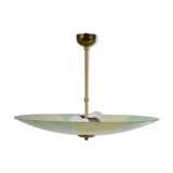 Vintage glass hanging lamp with colour patterns