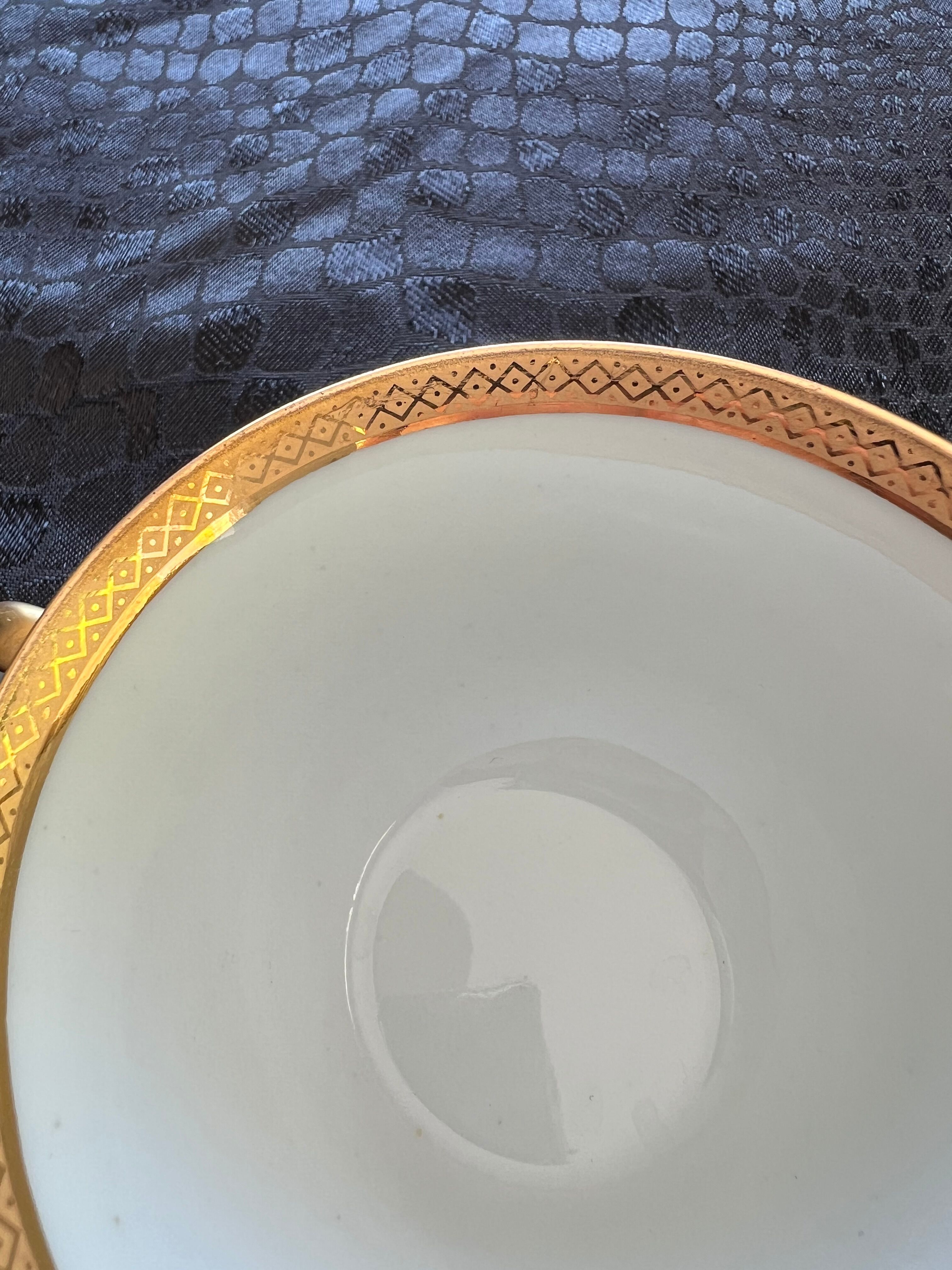 Limoges porcelain coffee service "r.leclair"