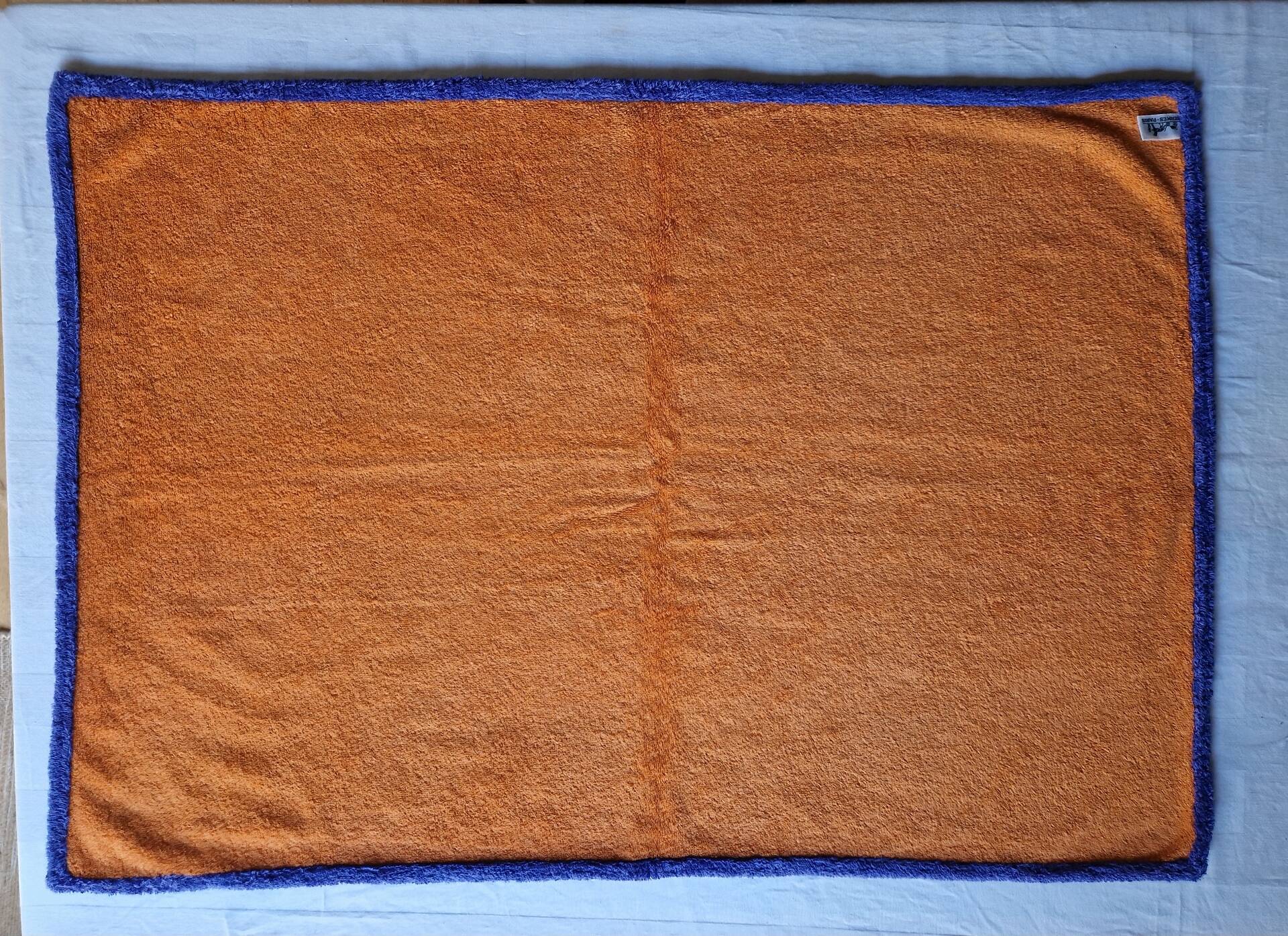 Authentique tapis de bain vintage motif chevaux Hermès Paris