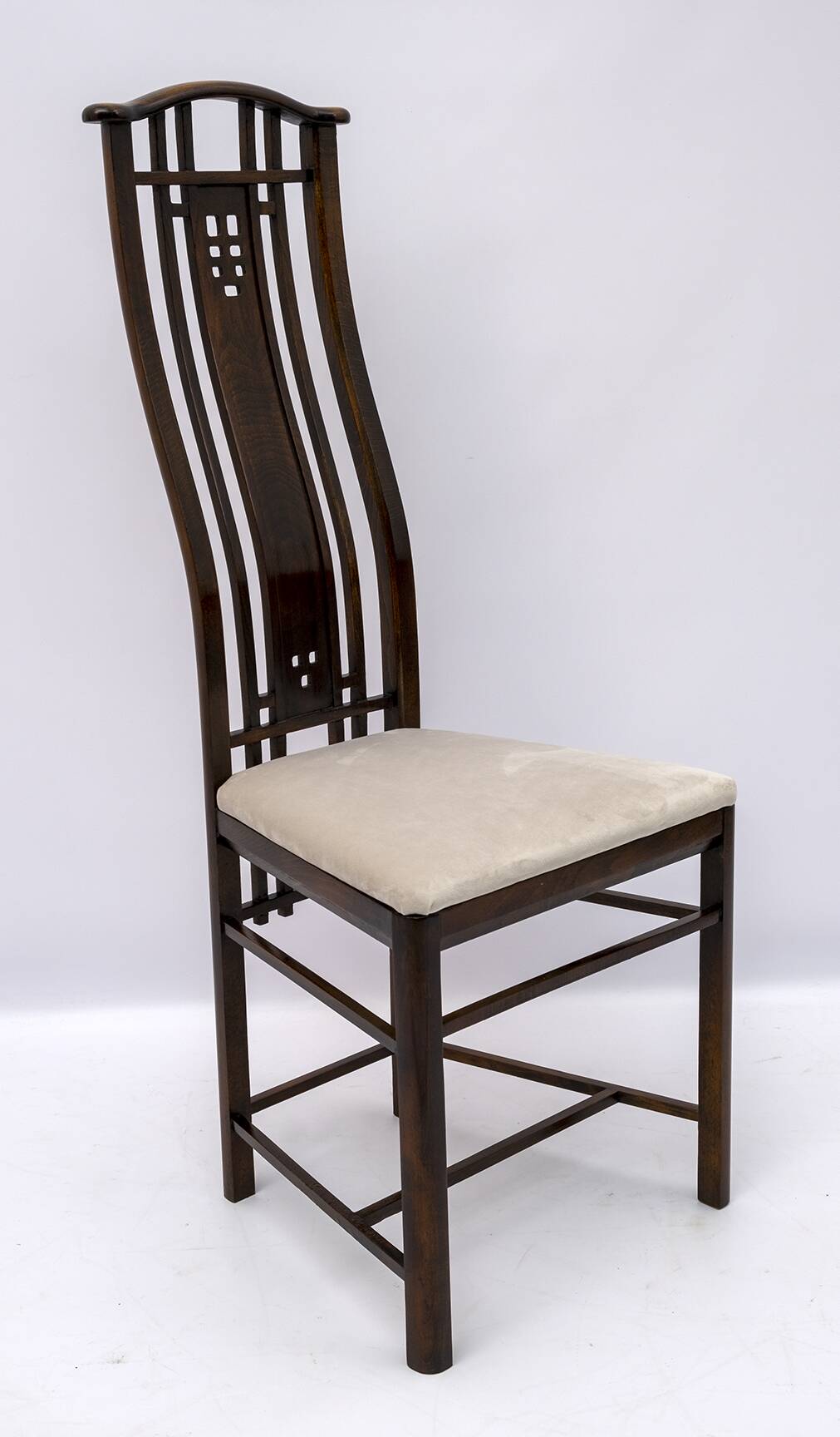 Four Giorgetti Italian Dinning Armchairs "Gallery", 1980s