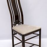 Four Giorgetti Italian Dinning Armchairs "Gallery", 1980s