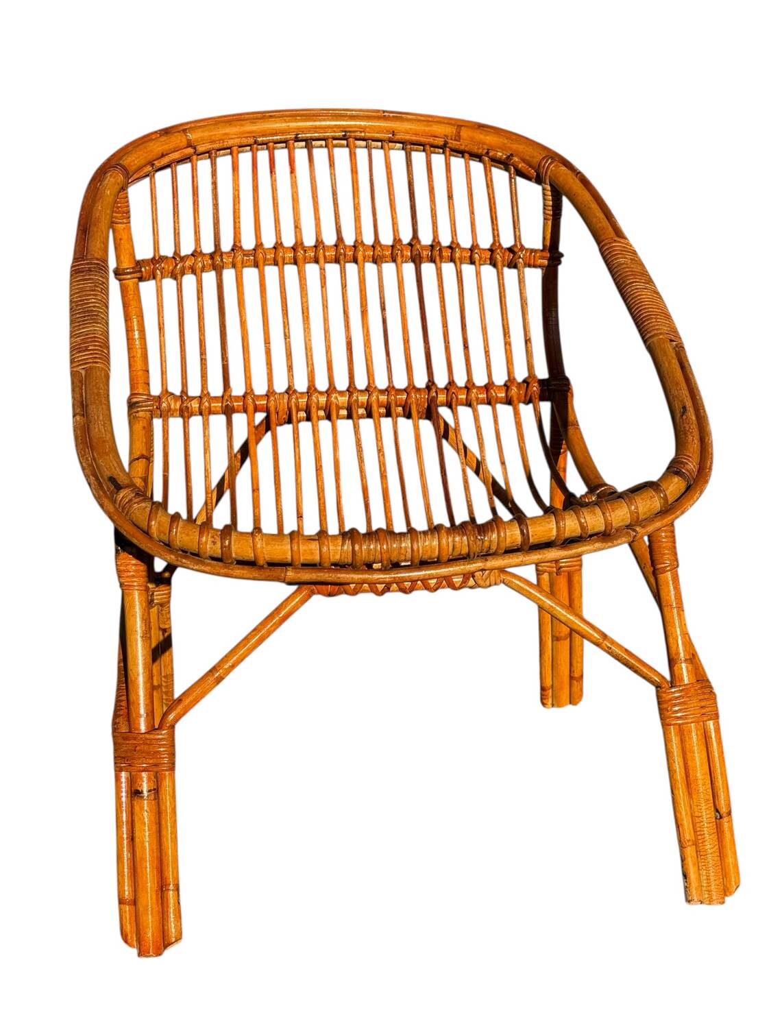 1960s Rattan Armchairs from France