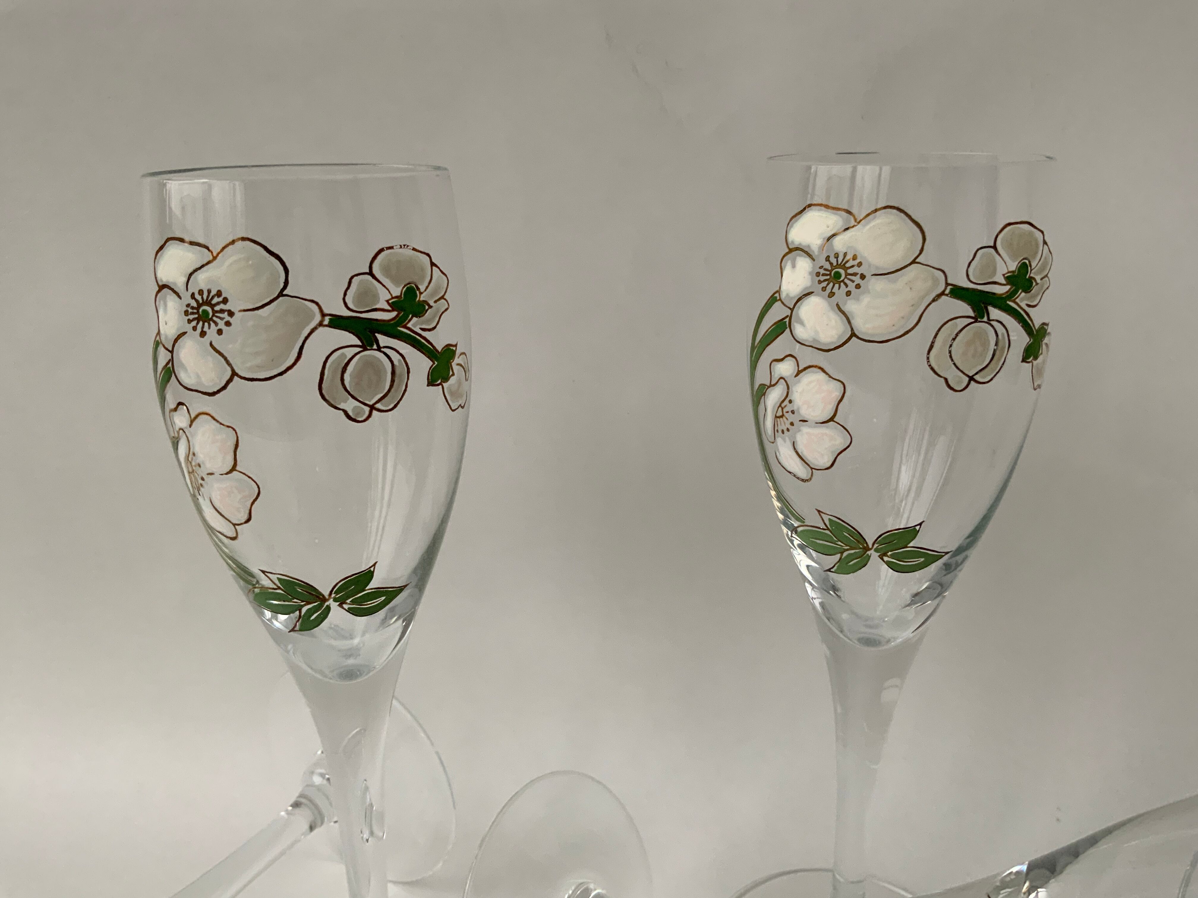 Champagne flutes Perrier Jouët