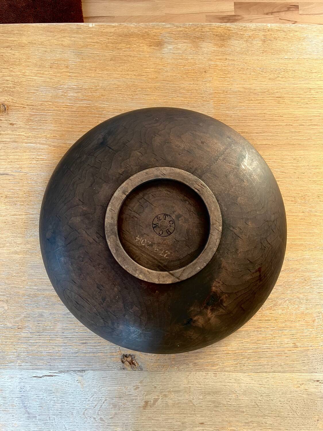 Large wooden bowl by Joshua Vogel at BCMT New York