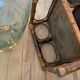 Wooden and rattan shelf