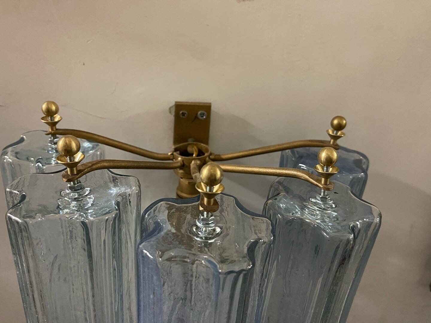 Italian Tube Wall Lights in Murano Glass, Set of 2