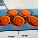 5 vintage dessert plates