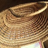 Basket two vintage soft wicker handles