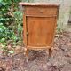 Antique side table in marquetry wood with a marble top – late 11th century