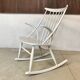 Wooden Rocking chair by Illum Wikkelsø for Niels Eilersen, Denmark 1950s
