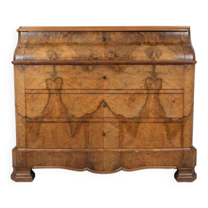 Commode secrétaire ronce - noyer