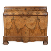 Commode secrétaire ronce de noyer