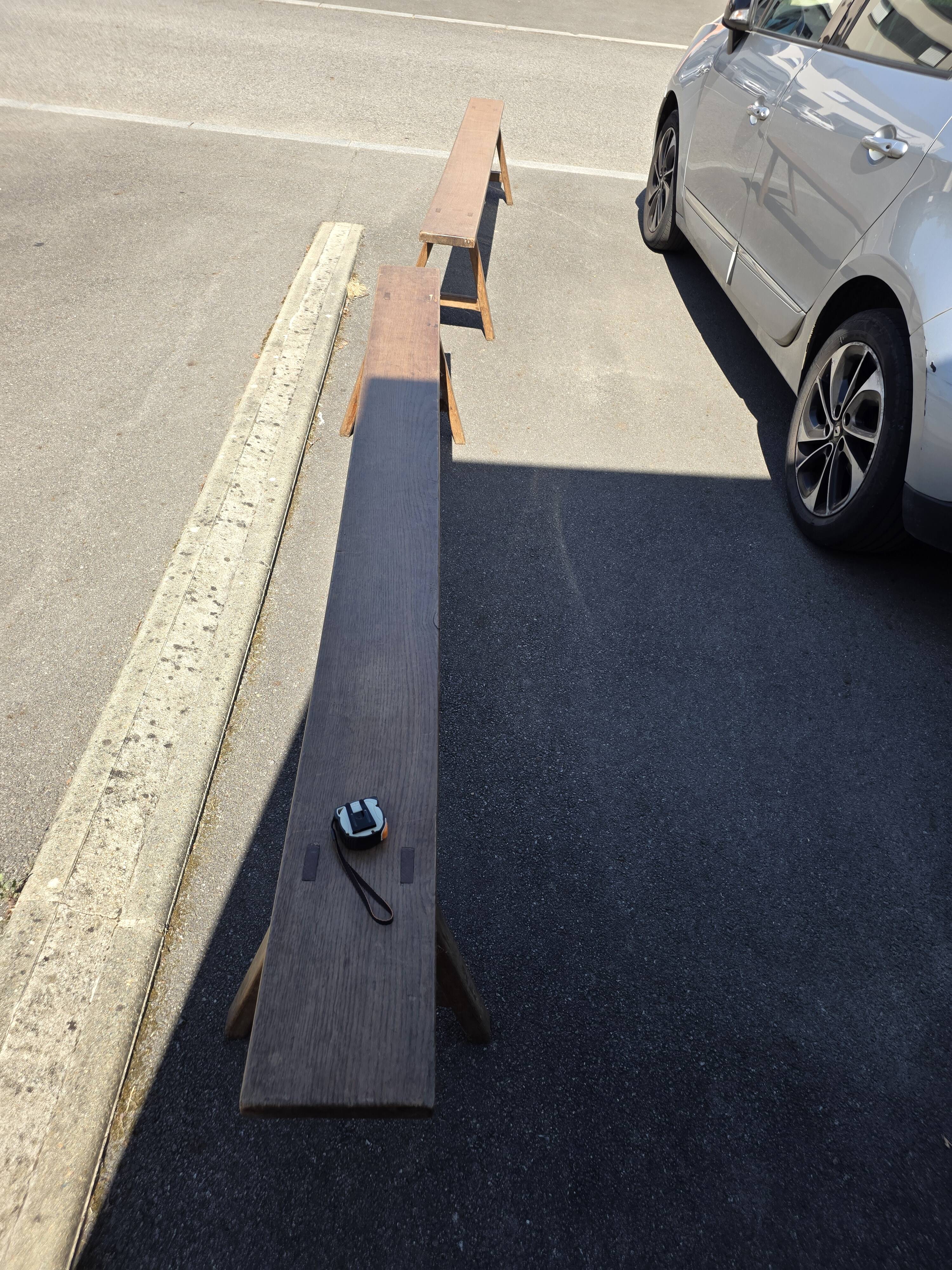 2 bancs en chêne
