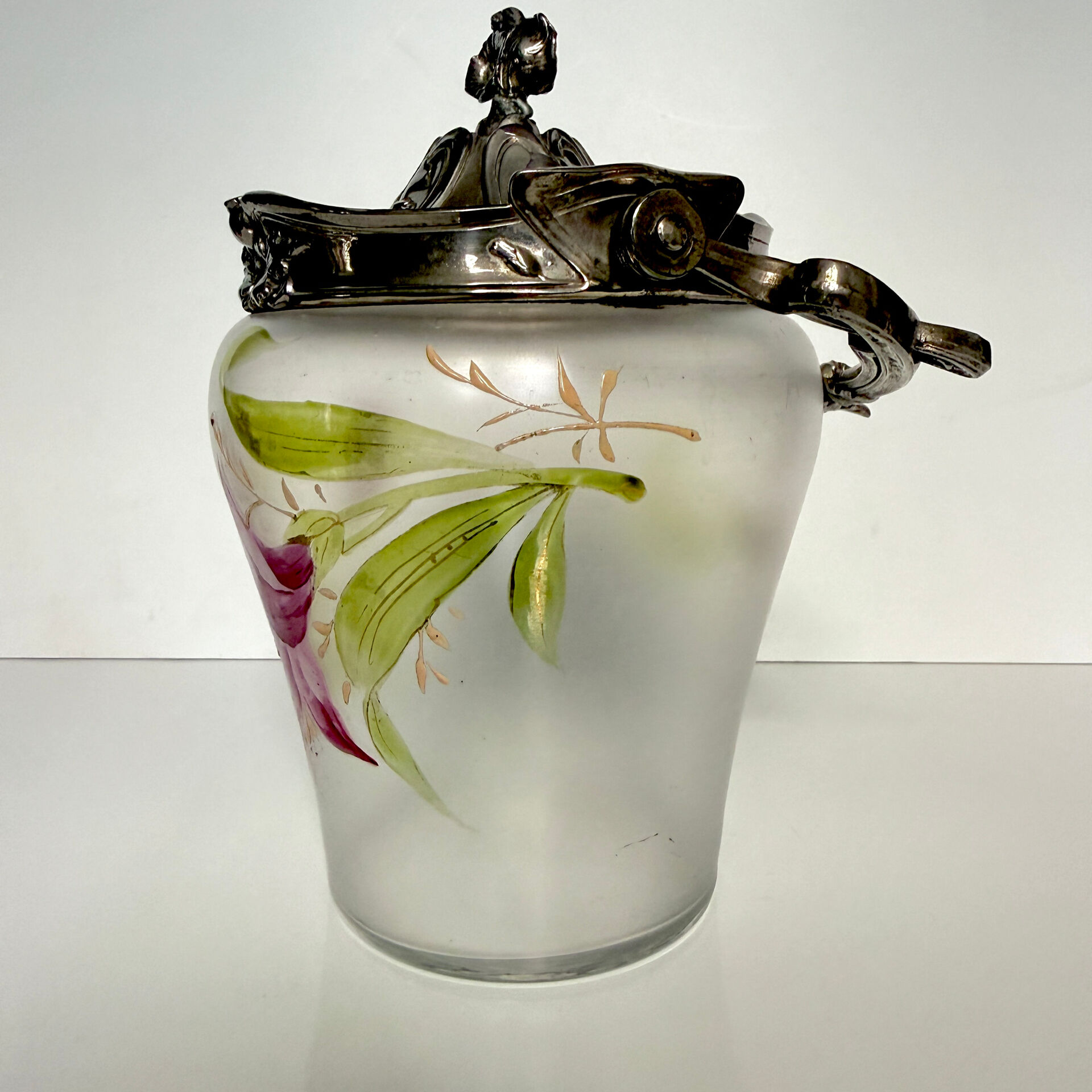 Art Nouveau biscuit jar