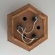 Hexagonal wooden recessed lamp, 1970s, Germany