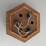 Lampe à encastrer en bois au design hexagonal, années 1970, Allemagne