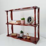 Vintage turned wood wall shelf