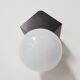Pair of vintage opalin glass and plastic wall light  from the 1970s