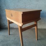 Vintage wooden compass foot bedside table