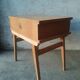 Vintage wooden compass foot bedside table