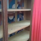 3-door oak bookcase