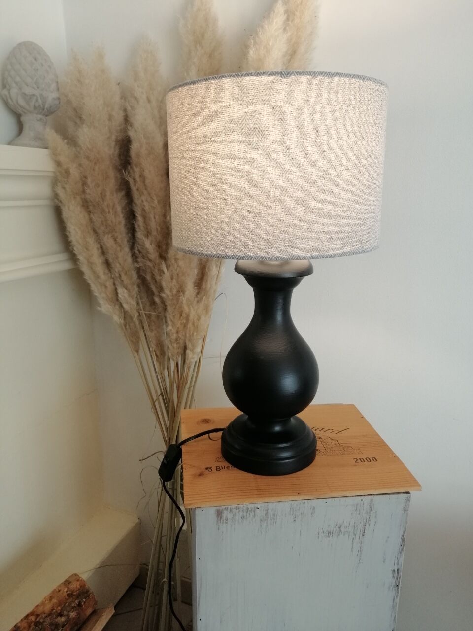 Vintage lamp wood 1980