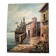 Vintage oil painting "Mediterranean Seaside" – Signed Rossini