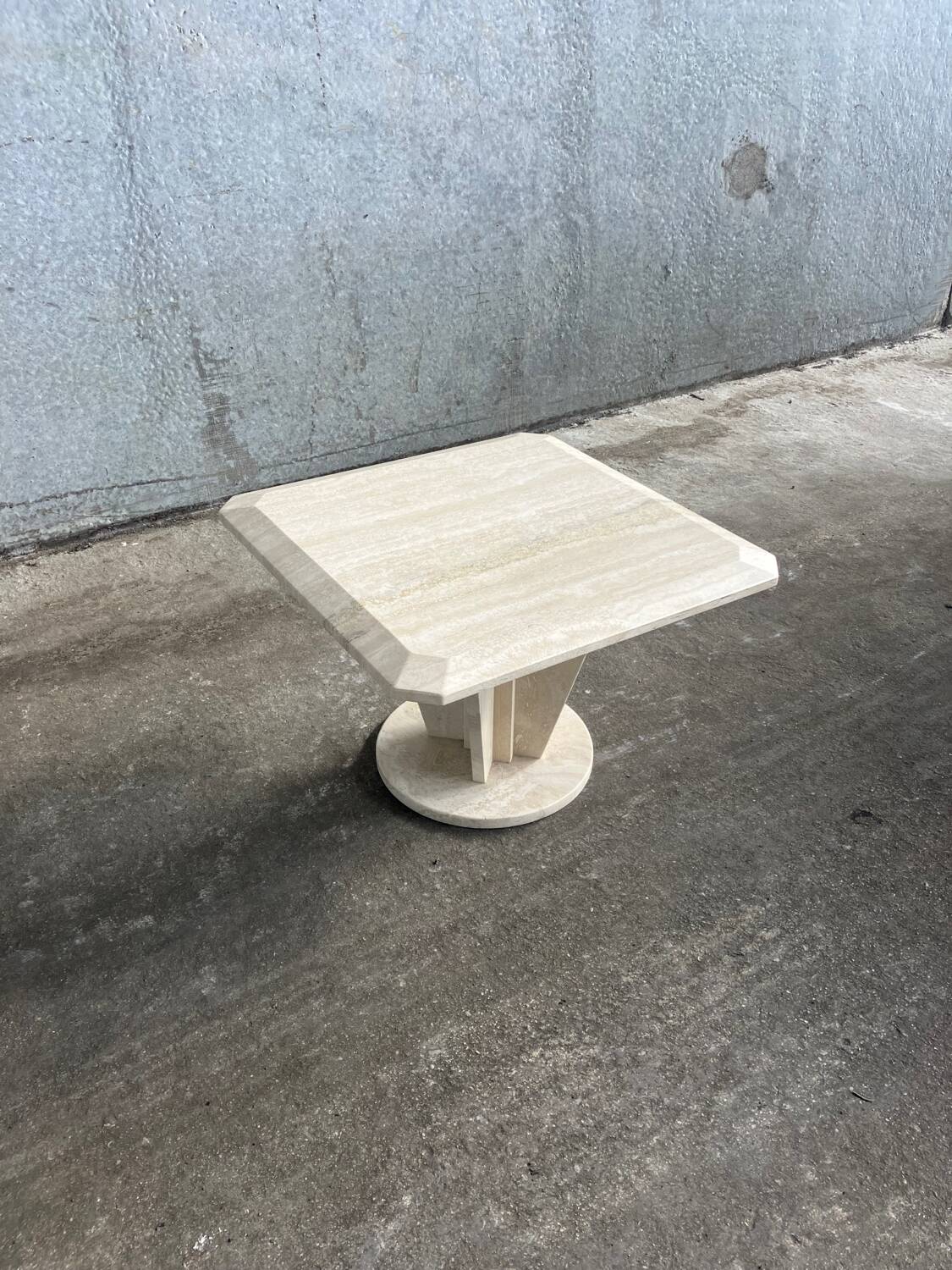 Table basse en travertin, vintage 1970