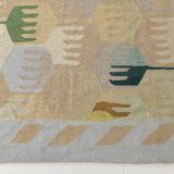 Geometric Multicolor Vintage Kilim Rug, 270x352Cm