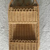 Natural rattan wall shelf