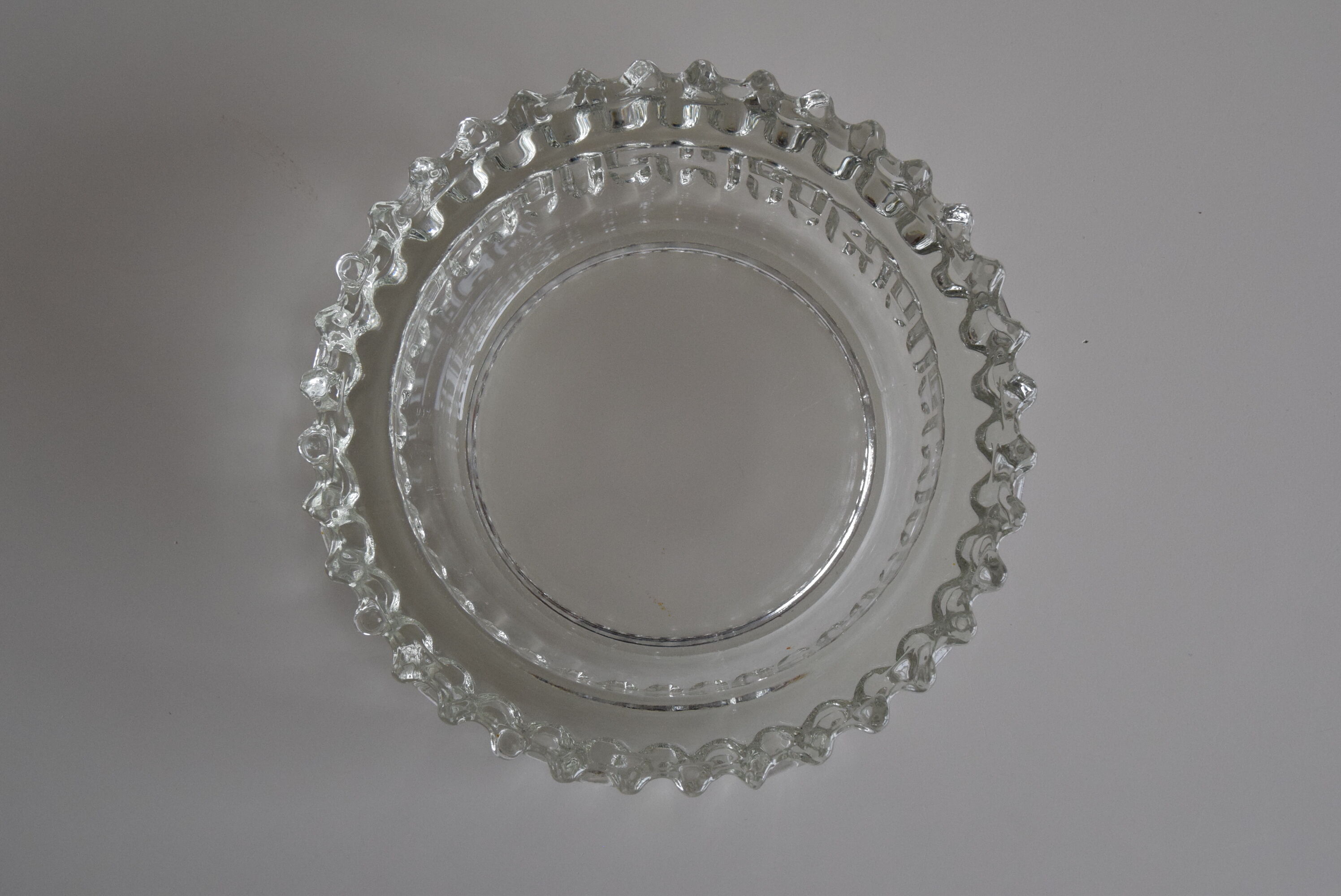 Vintage clear Ashtray-Designed by František Vízner for Hermanova Hut,1960's.