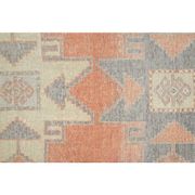 1970s Turkish Oushak Handmade Wool Cotton Orange Runner Rug 81x265