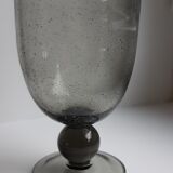 Lot de 6 verres à vin en verre bullé