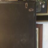 Beveled leather mirror 90x70