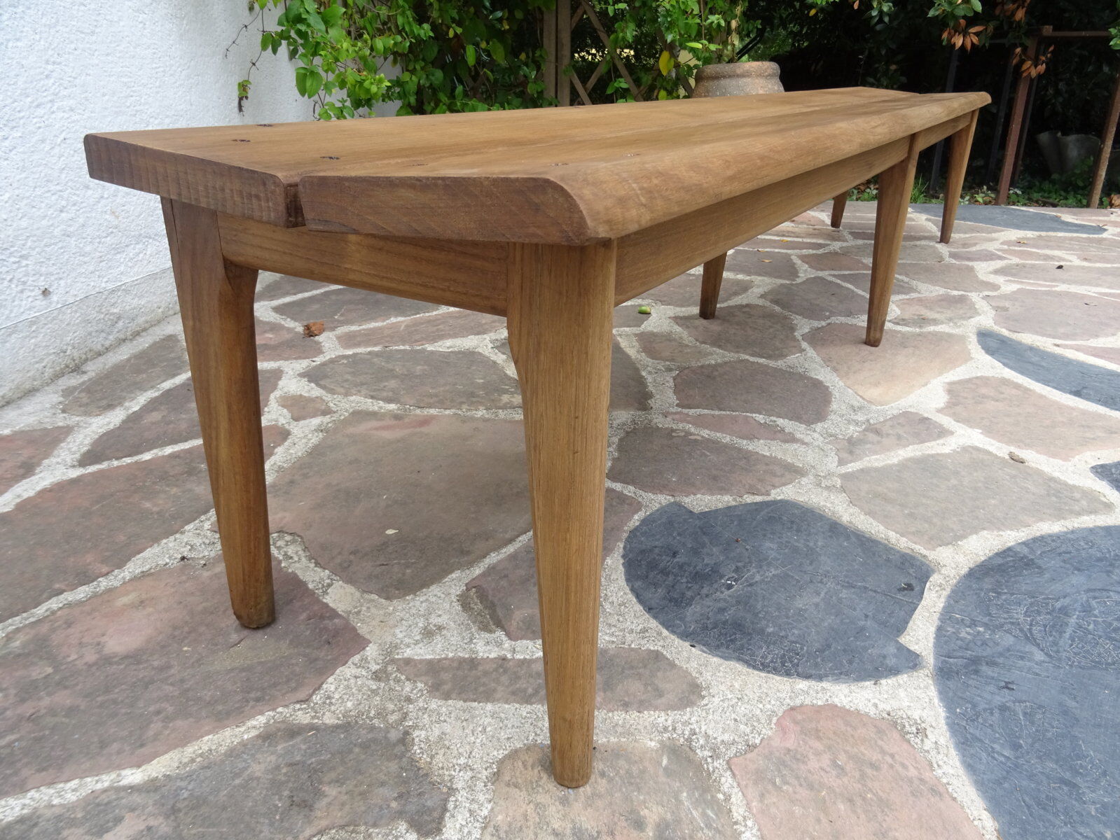 Oak cloakroom bench 247 cm