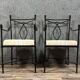 Pair of vintage iron garden armchairs circa 1980