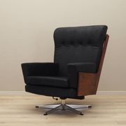 Fauteuil de bureau en cuir, design danois, années 1970, production : Danemark