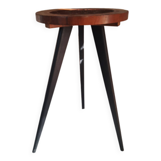 Carved wooden side table