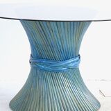 Table bamboo Mc Guire blue lazure