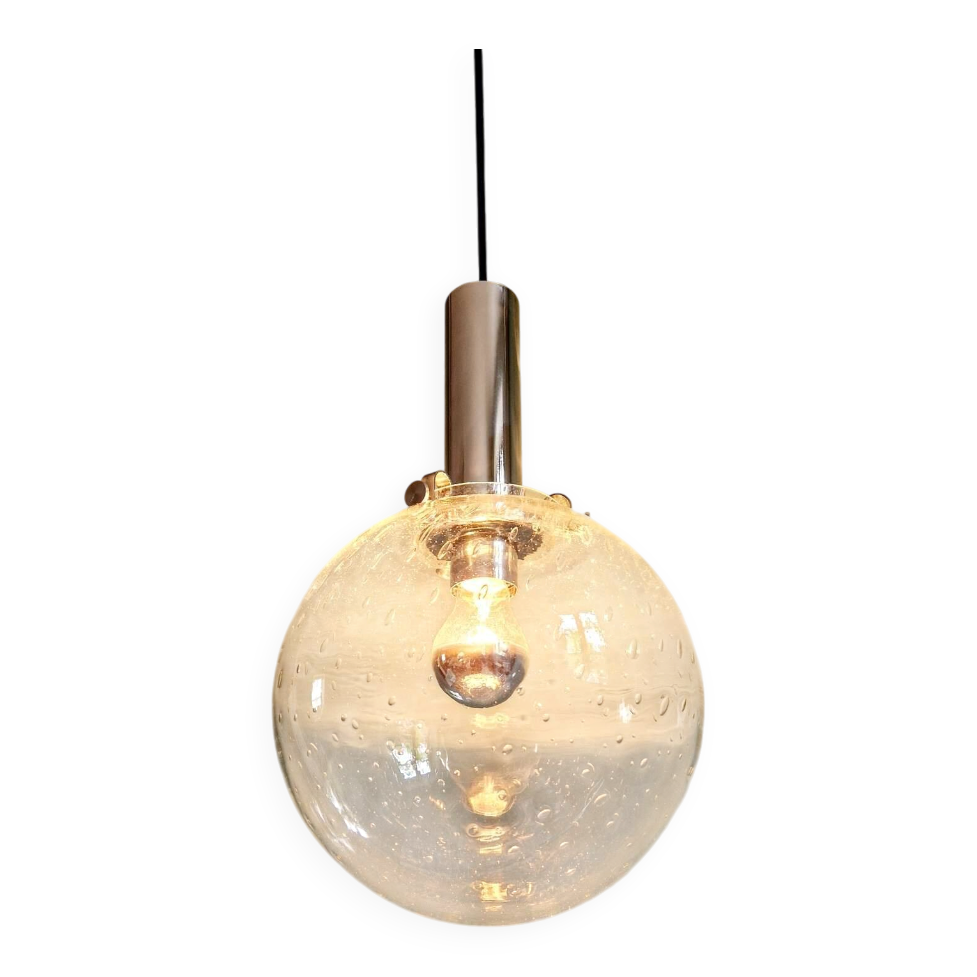 Suspension Space Age in blown bubble glass, 1970s