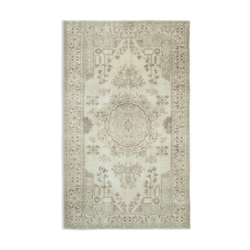 Tapis beige oriental unique en son genre fait à la main 190 cm x 308 cm - 24951