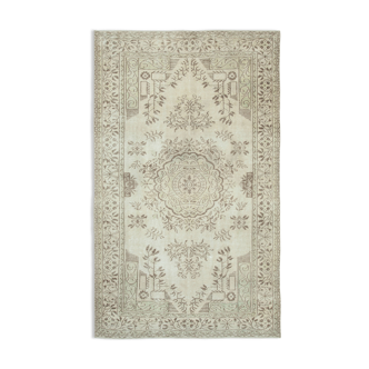 Tapis beige oriental unique en son genre fait à la main 190 cm x 308 cm - 24951