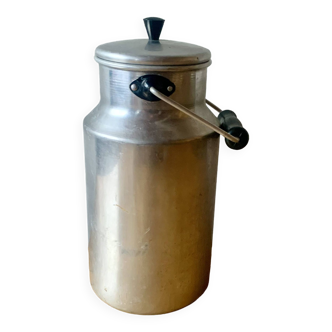 Old aluminum milk jug