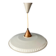 Vintage suspension by Louis Kalff in enamelled metal and opaline glass.