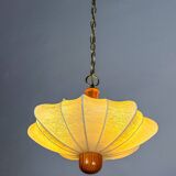 1960s Italian cocoon suspension, made of resin and pine wood.