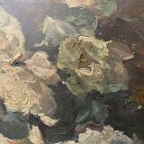 Oil on canvas bouquet of flowers 20th century