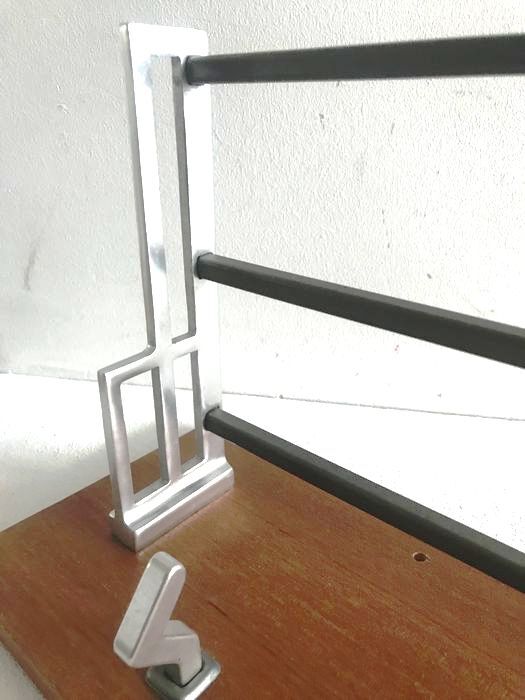 "1960" wood alu steel coat hanger